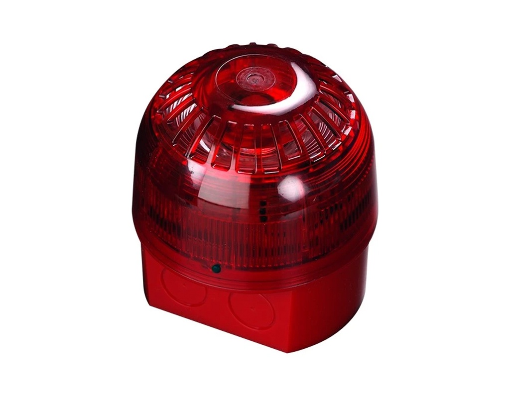 55000-017APO - Apollo AlarmSense Series Open-Area Sounder Beacon Indoor Use 99dB A, Red Flash and Red Body