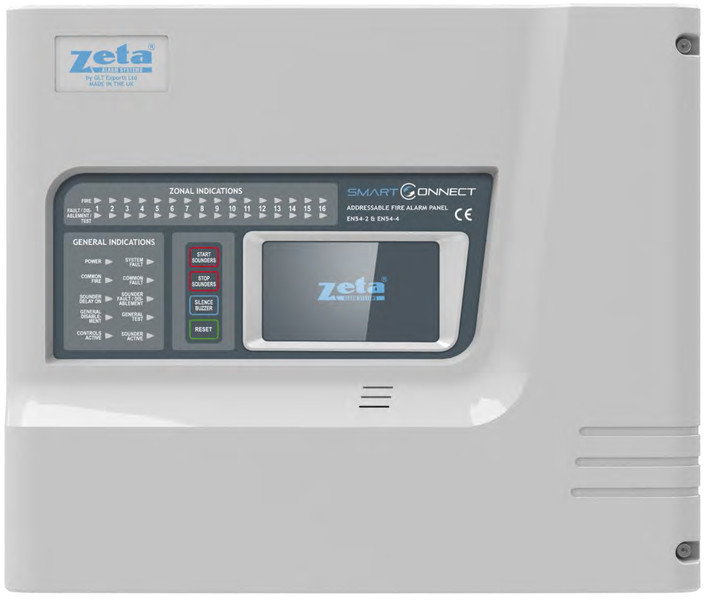 SMART1 - Zeta SmartConnect Touchscreen 1 Loop Addressable Fire Alarm Panel