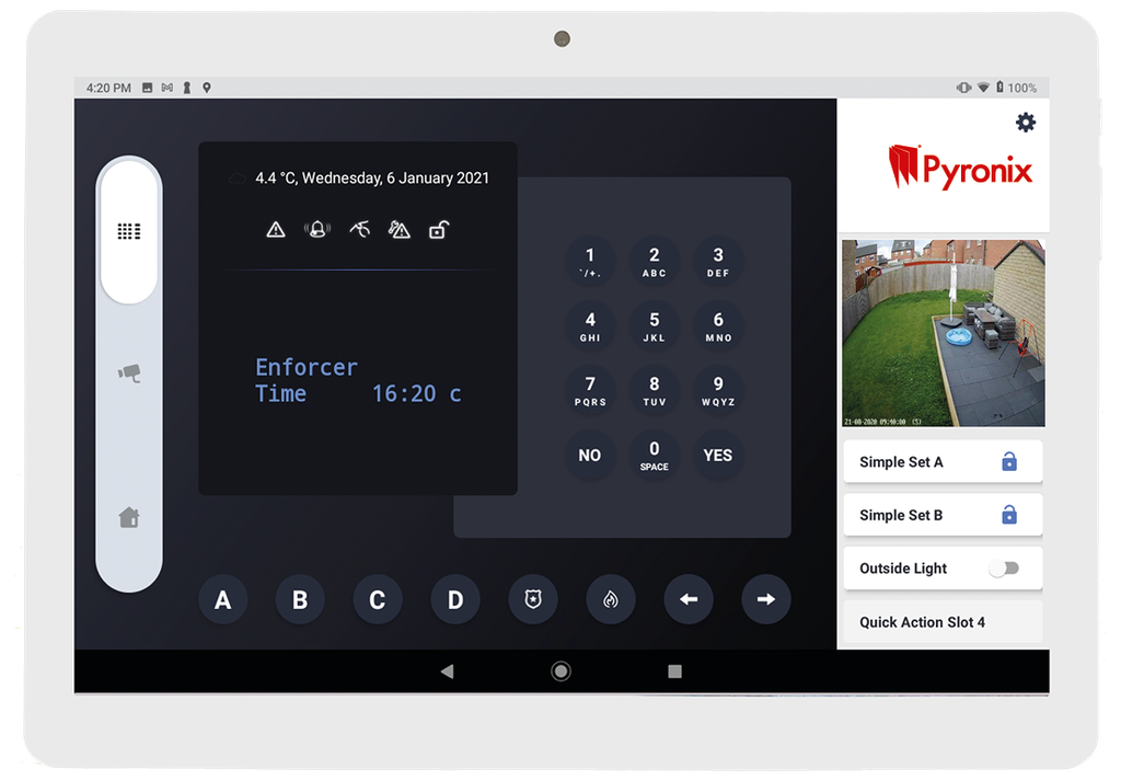 PY-ENF-TABLET - HomeControlHUB Wireless Tablet Keypad