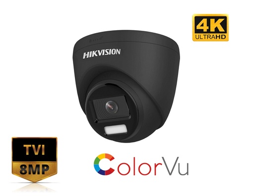 [DS-2CE72UF3T-E/B(2.8MM)(BLACK)] DS-2CE72UF3T-E - Hikvision 4K ColorVu POC Fixed Turret Camera