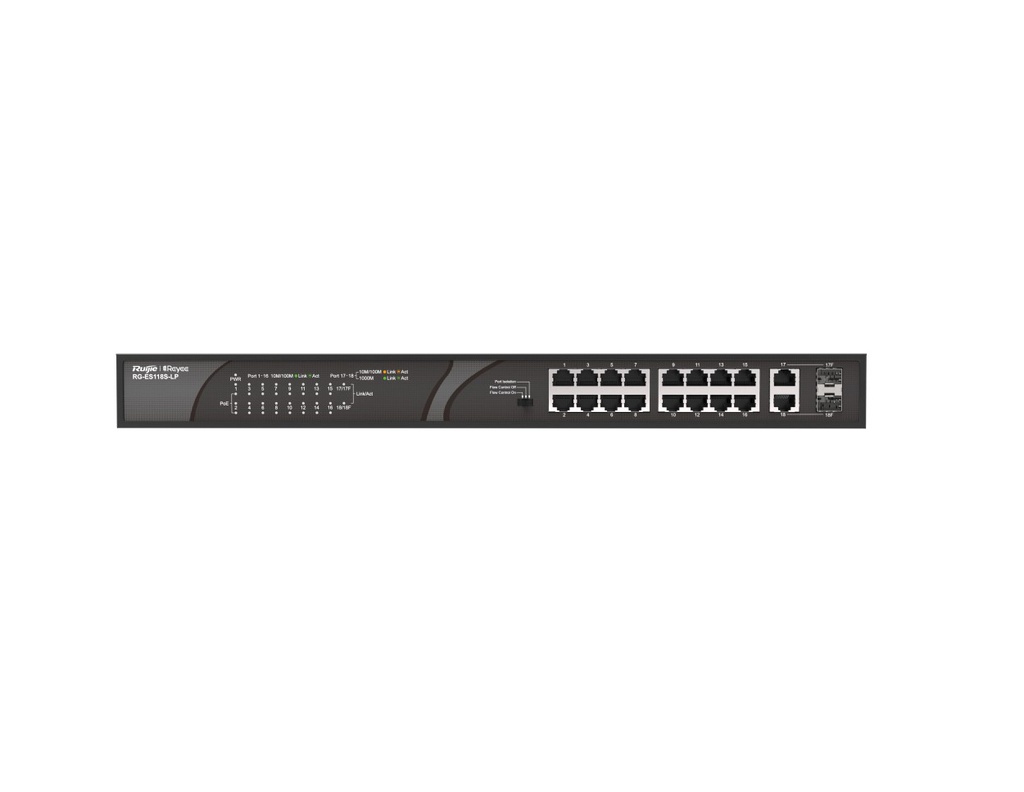 [RG-ES118S-LP] RG-ES118S-LP - Ruijie 16-port 10/100Mbps Desktop Unmanaged Switch