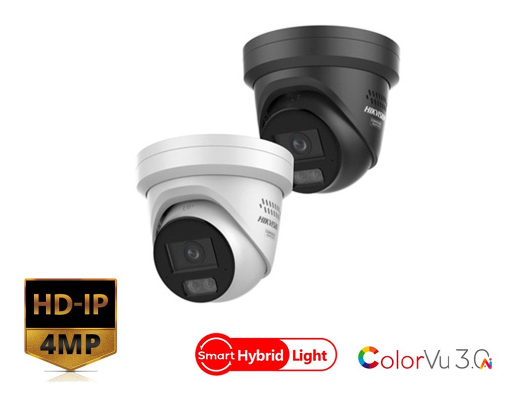 DS-2CD2347G3-LIS2UY/S(L)(RB) - Hikvision 4 MP Smart Hybrid Light with ColorVu Fixed Turret Network Camera