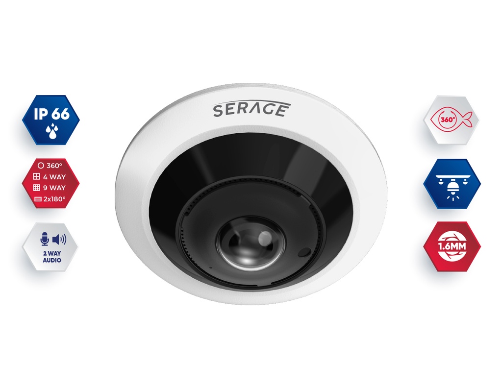 SRPNF12MP - Serage Fisheye 360 degree 12MP  IP camera