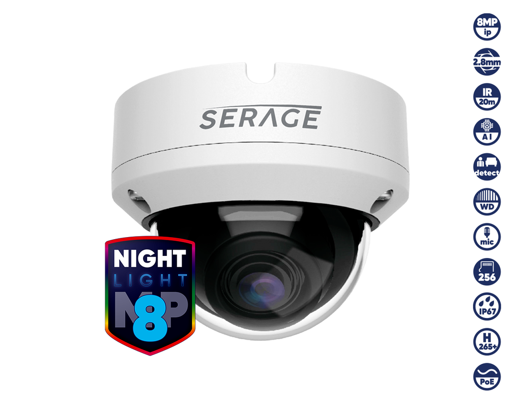 SRVDN8FAIW - Serage 8MP Vandal Dome Camera