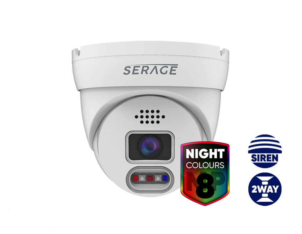 SRDNC8FSAIW/B - Serage 8MP IP 2.8mm Fixed Lens Dome Camera