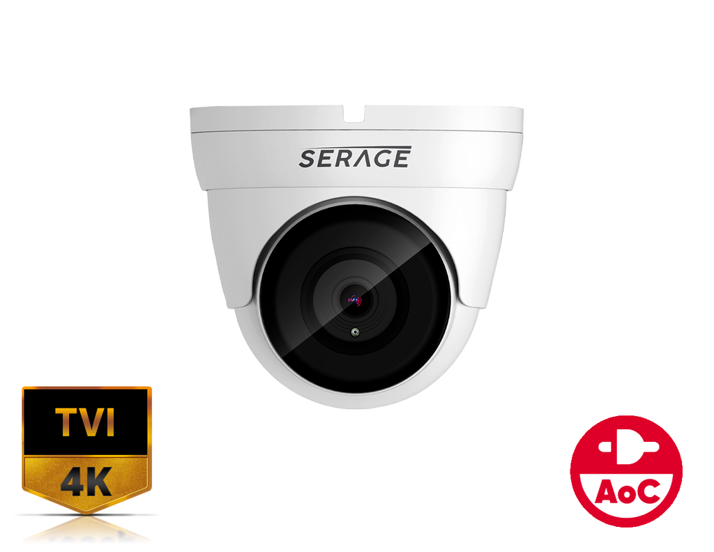SRDT8FW/B - Serage 8MP TVI 2.8mm Fixed Lens Dome Camera