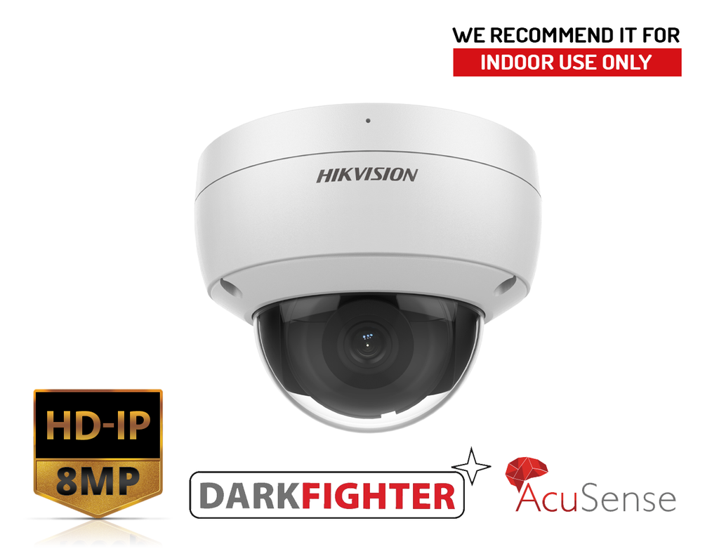 DS-2CD2186G2-I(SU) - Hikvision 8MP AcuSense Powered-by-Darkfighter Fixed Dome Network Camera