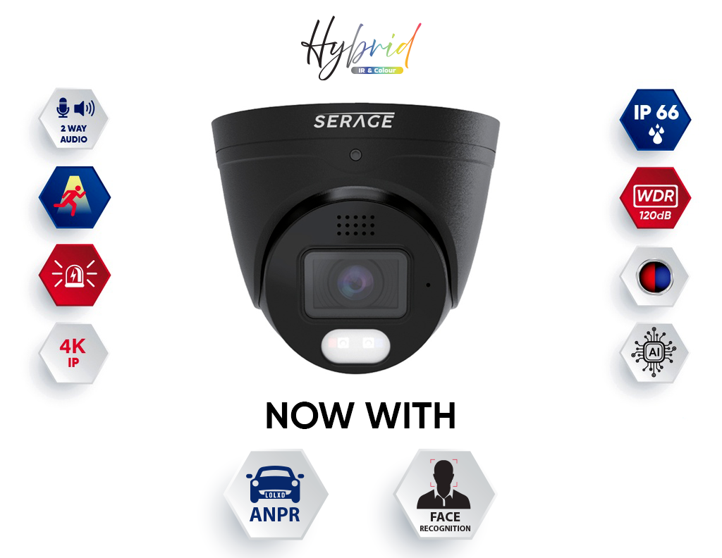 SRPDNC8FSAIW/B - Serage 8MP Premium 2.8mm Fixed Lens Hybrid Dome Camera