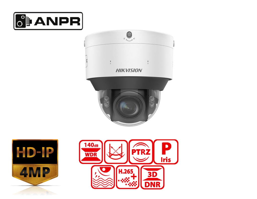 iDS-2CD7547G0/P-XZHSY(2.8-12mm) - Hikvision 4MP DarkfighterS DeepinView ANPR Moto Varifocal Dome Camera