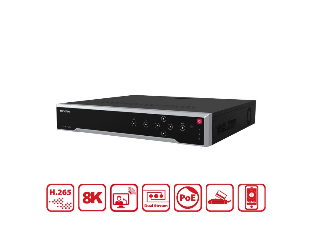DS-7732NI-M4/16P - Hikvision 32-ch 1.5U 16 PoE 8K NVR