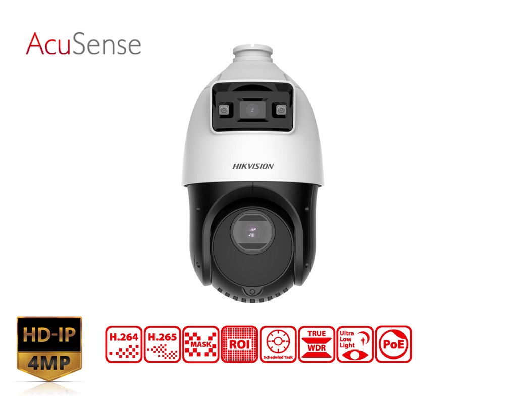 DS-2SE4C415MWG-E(14F0) - Hikvision TandemVu 4-inch 4 MP 15X Colorful & IR Network Speed Dome