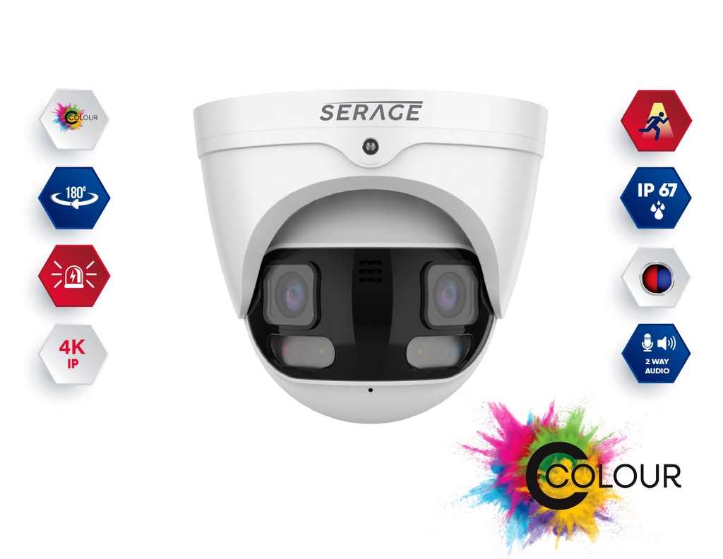 SRPPDN8FAIW - Serage White 180 Panoramic 8MP Premium Dome Camera