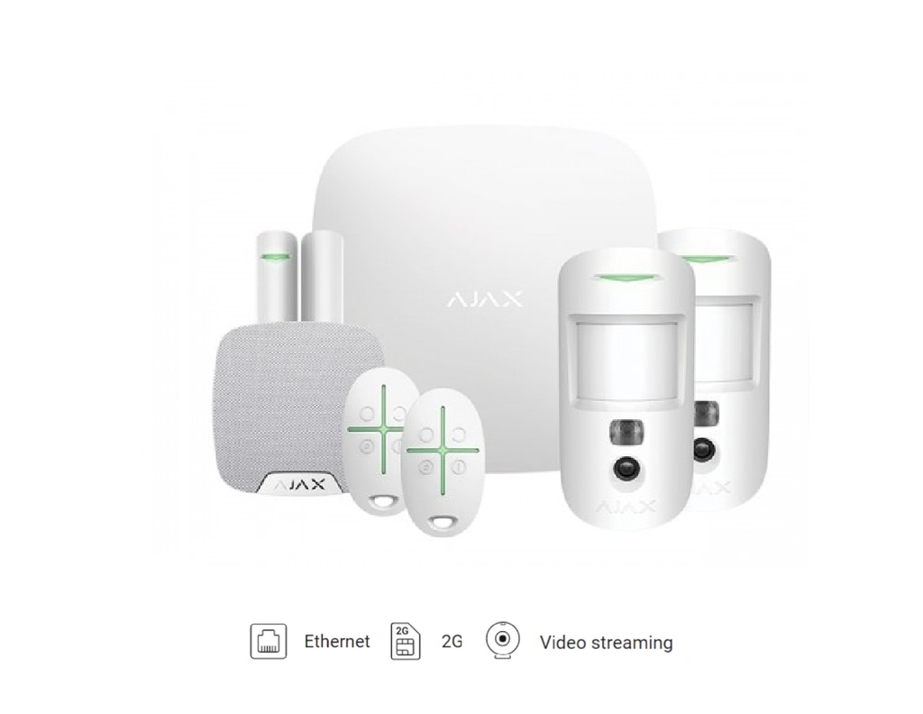 AJAX Kit 2 Hub2 (2G)+MC Apartment with Keyfobs