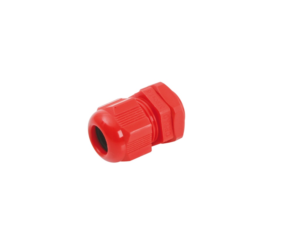 FR-Cable-Gland - NGM20RED, Red M20 x 1.5mm ThreadLength, 9mm Thread, Polymide Cable Gland C/W -L/N