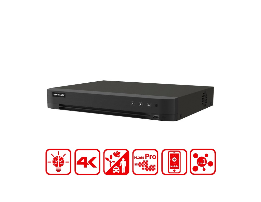 iDS-7208HUHI-M1/XT - Hikvision 8-ch 5 MP 1U H.265 AcuSense DVR