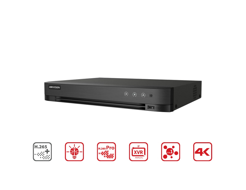 iDS-7204HUHI-M1/XT - Hikvision 4-ch 5 MP 1U H.265 AcuSense DVR