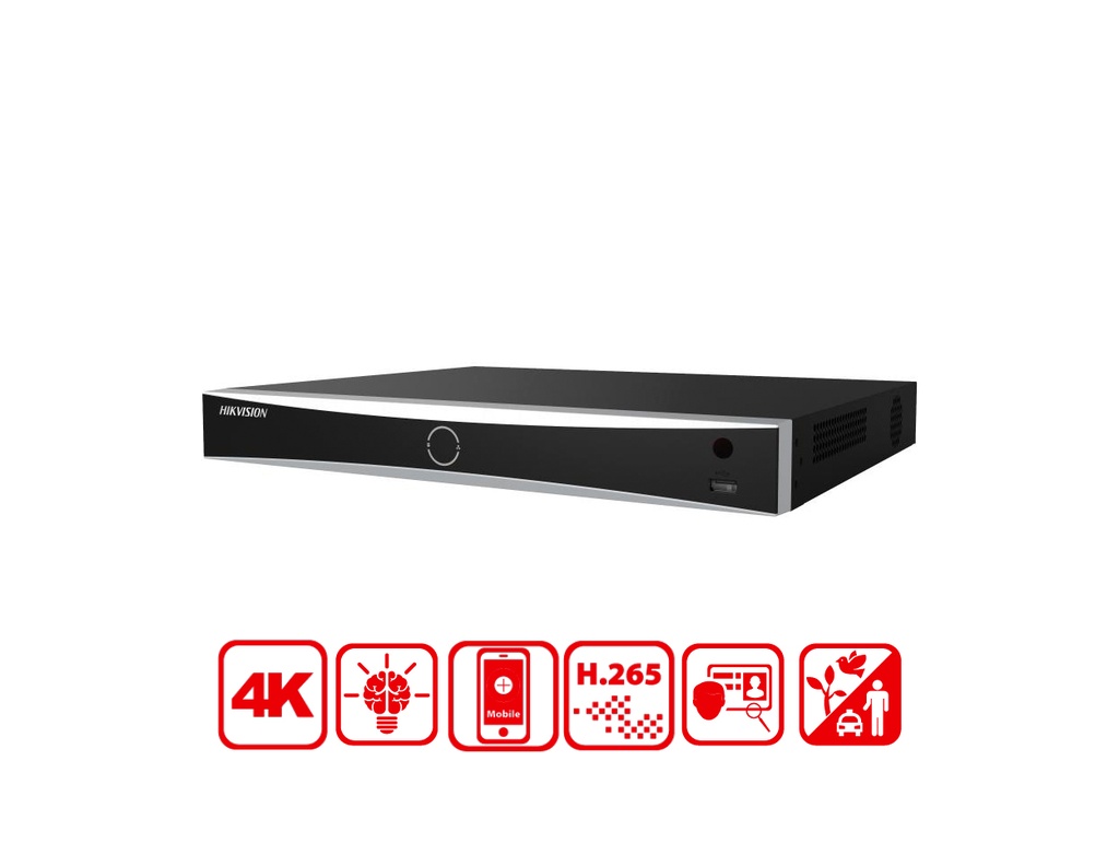 DS-7616NXI-K2/16P(D) - Hikvision 16-ch PoE 1U K Series AcuSense 4K NVR