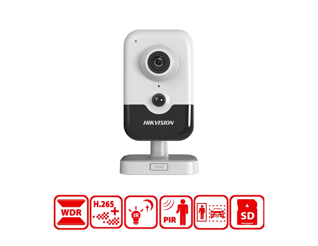 DS-2CD2483G2-I(2.8mm) - Hikvision 8 MP AcuSense Built-in Mic Fixed Cube Network Camera