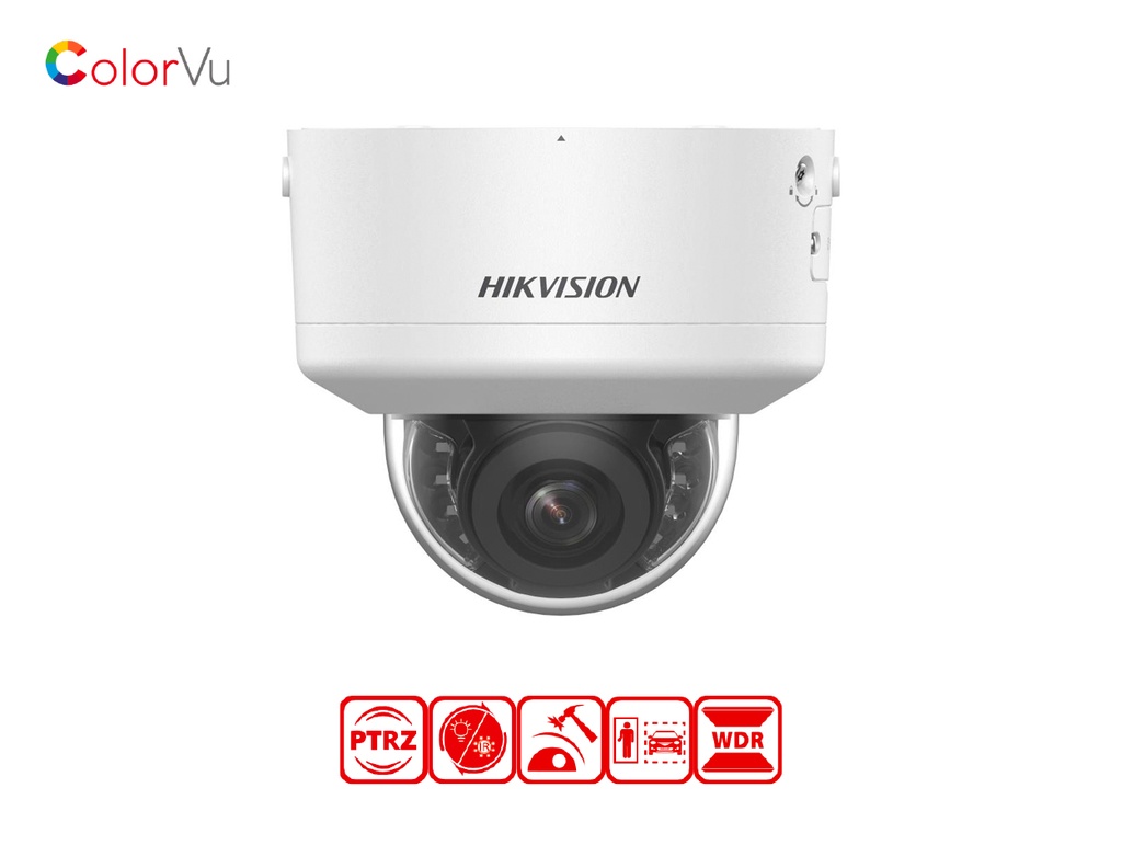 DS-2CD2747G2H-LIPTRZS - Hikvision 4 MP Smart Hybrid Light with ColorVu Motorized PTRZ Varifocal Dome Network Camera