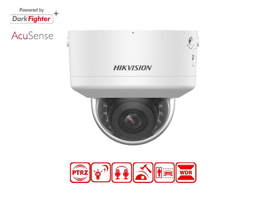 DS-2CD2746G2H-IPTRZS2U/S(L)(RB) - Hikvision 4 MP AcuSense PTRZ Varifocal Dome Network Camera