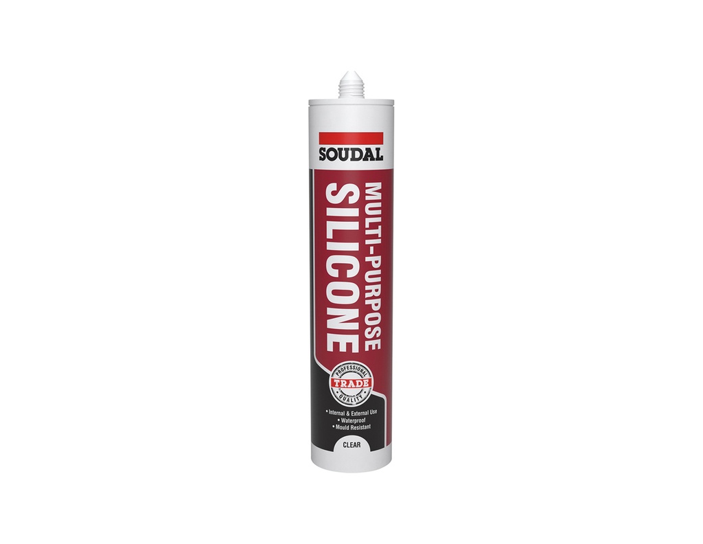 GTSILICONE/CLEAR - Soudal Trade Multi Purpose Silicone 270ml Clear