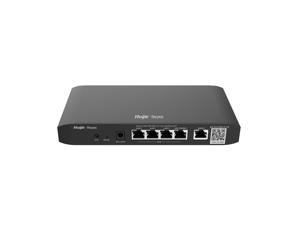 RG-EG105G-P-V3 - Ruijie Reyee Cloud Managed PoE Router