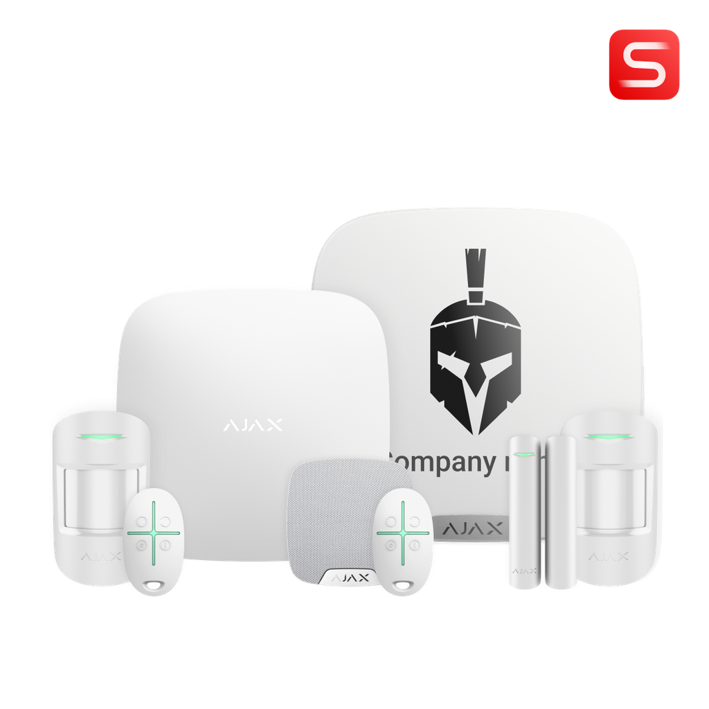 Ajax Kit 24 S - 1xHub2Plus, 2xMotionCamS(PhOD), 1xDoorProtectS, 2xSpaceControl,  1xStreetSirenSDoubleDeck, 1xHomeSirenS