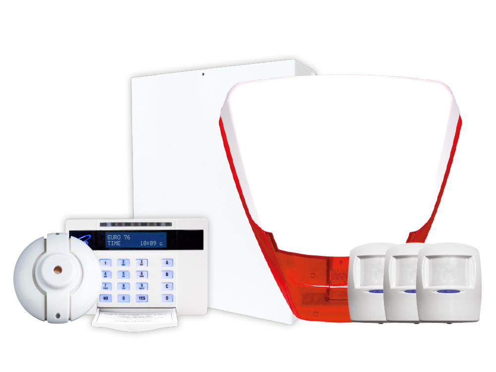 Pyronix EURO76/S-KIT - 1xEURO76/S-UK, 1xKeypad, 1xDeltabell-E module, 1xDeltabell cover, 1xTwinAlert, 3xMEQ Blue 