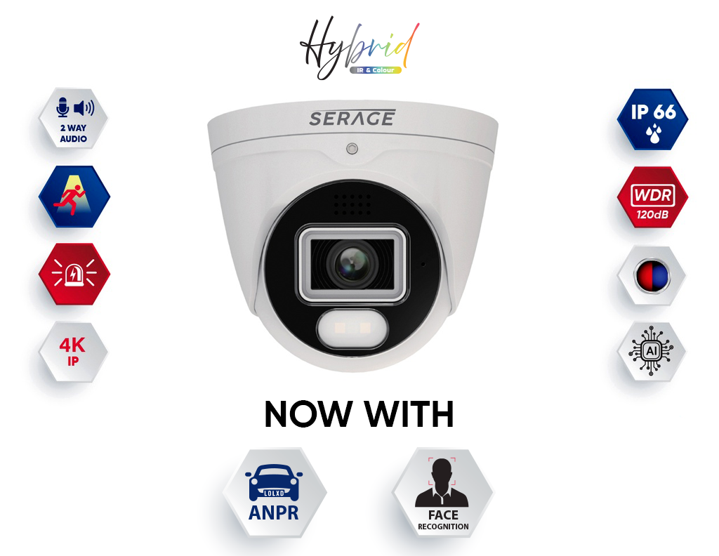 SRPDNC8FSAIW/B - Serage 8MP Premium 2.8mm Fixed Lens Hybrid Dome Camera
