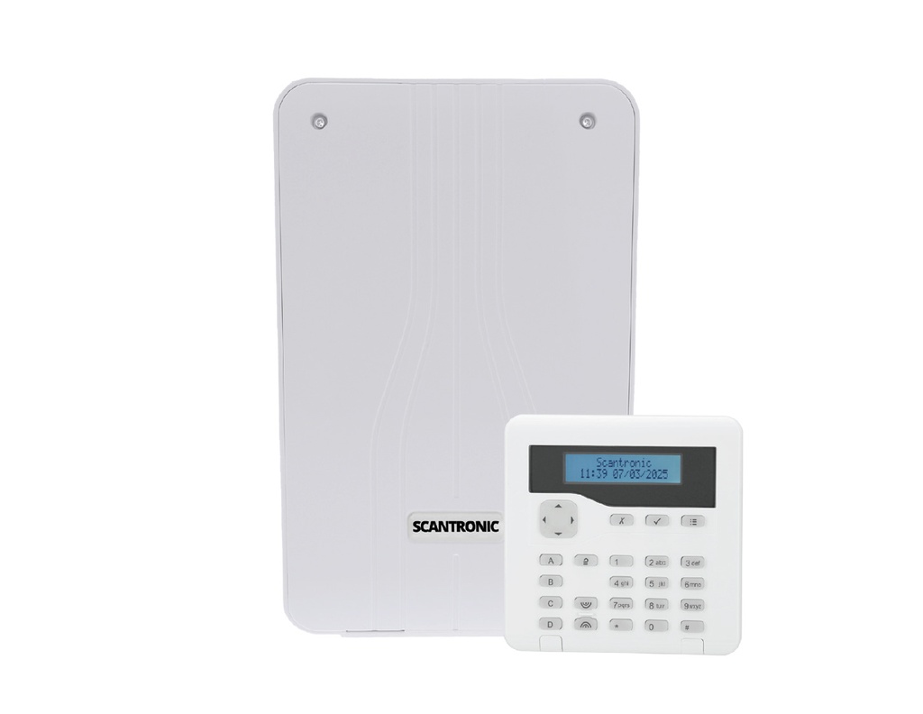 PAN-80HE-KPZ - Eaton Scantronic 80 Zone Hybrid Control Panel c/w KEY-KPZ01 Keypad