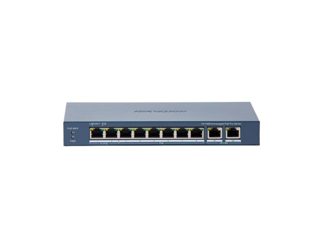 DS-3E0310HP-E(C) - 8 Port Fast Ethernet Unmanaged POE Switch