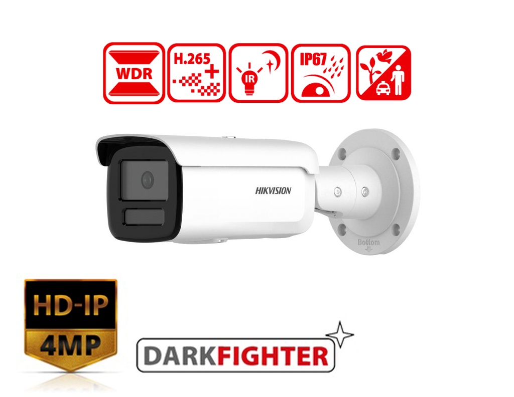 DS-2CD2T46G2H-2I(2.8mm) - Hikvision 4 MP Powered by Darkfighter Fixed Bullet Network Camera