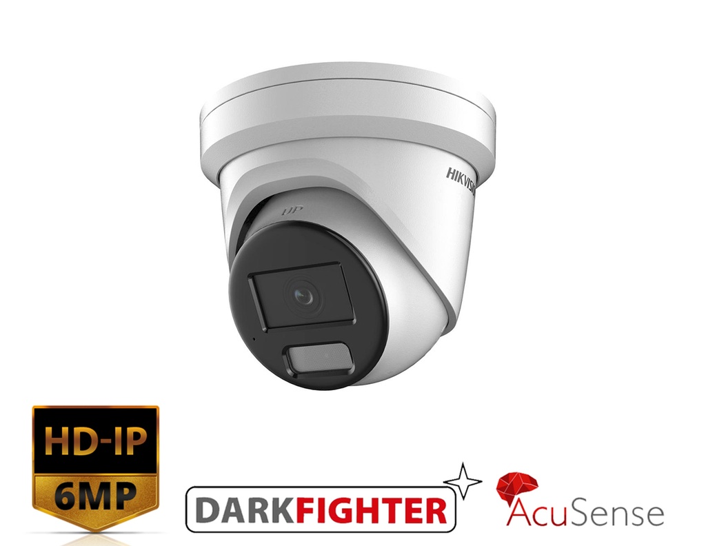 DS-2CD2366G2H-I(U) - Hikvision 6 MP Powered by Darkfighter Fixed Turret Network Camera