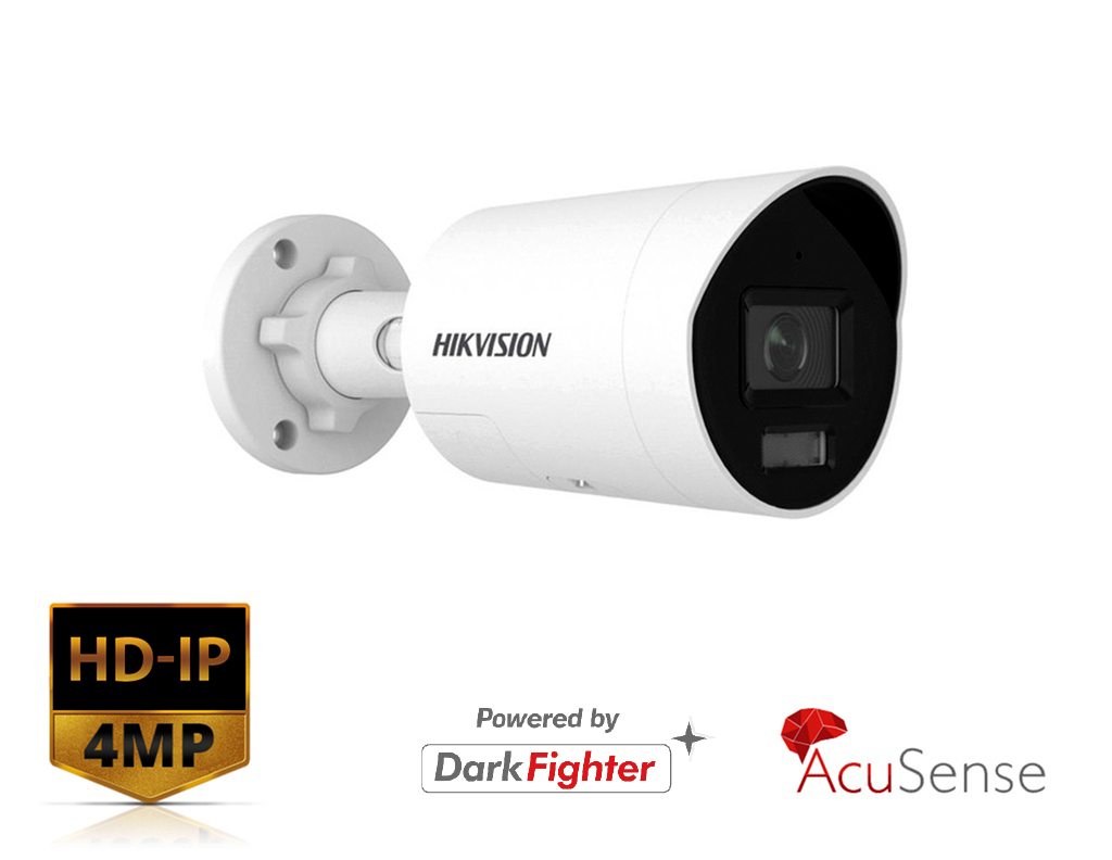 DS-2CD2046G2H-IU(2.8mm) - Hikvision 4 MP Powered by Darkfighter Fixed Mini Bullet Network Camera