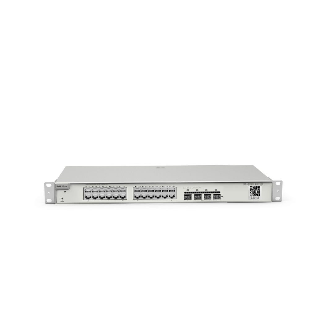RG-NBS5200-24GT4XS - Ruijie 24-port Gigabit Layer 3 Non-PoE Switch, 4 SFP+ Uplink