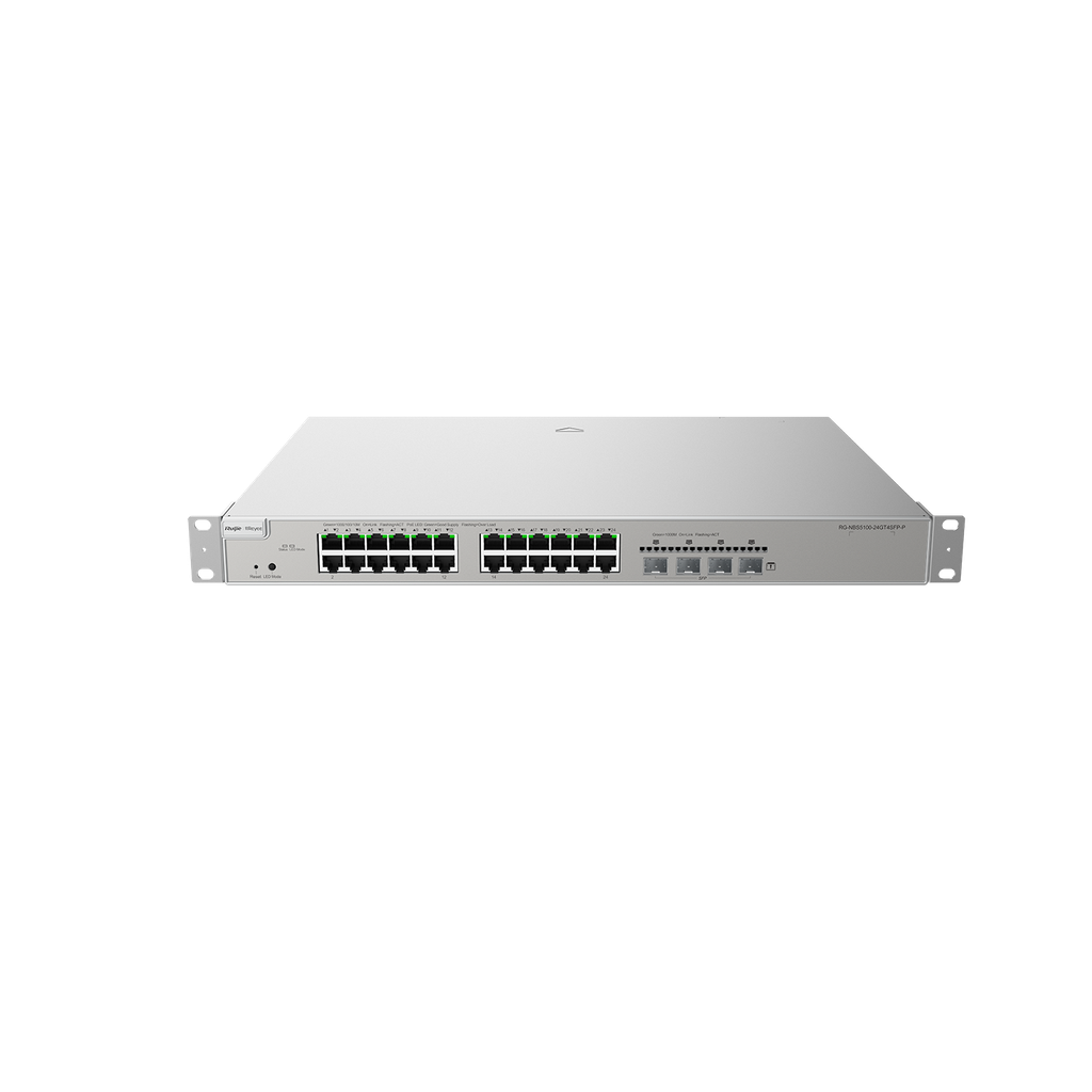 RG-NBS5100-24GT4SFP-P - Ruijie 28-Port Gigabit Layer 3 PoE Switch