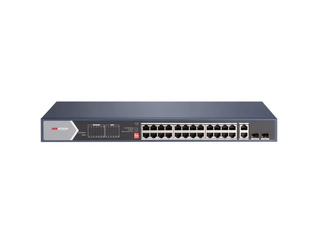 DS-3E0528HP-E - Hikvision 24 Port Gigabit Unmanaged POE Switch