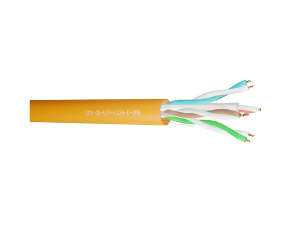 SFX/C6-UTP-LSZH-D-ORG-305 - Securi-Flex Data Cable DCA Category 6 4 Pairs UTP LSZH - Orange 305m