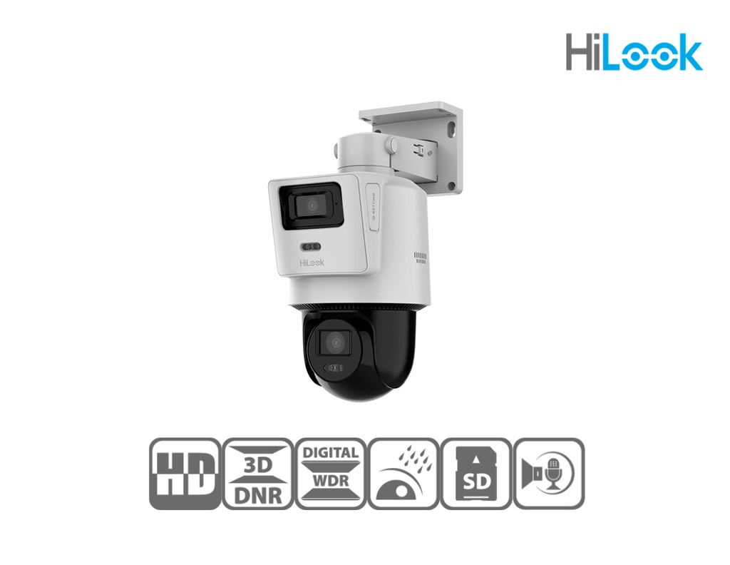 PTZ-N2D400M-DE/14 - Hilook TandemVu 4MP+4MP Fixed Lens POE PT Network Camera 