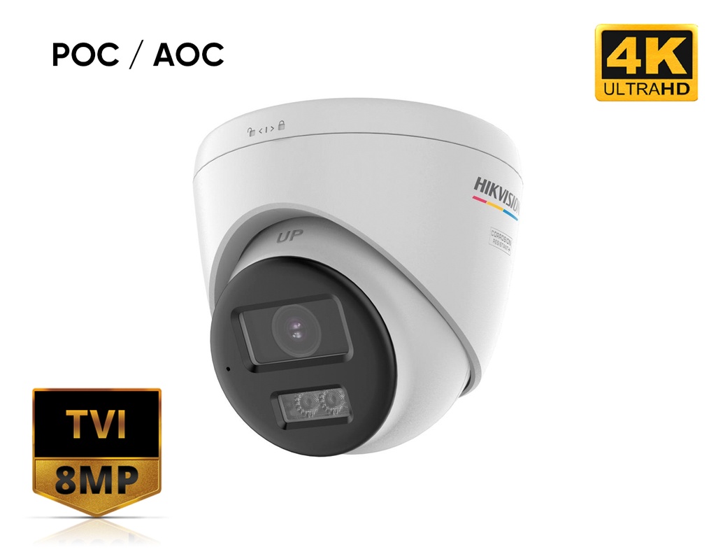 DS-2CE72UF3T-LSYE(2.8mm) - Hikvision 4K Smart Hybrid Light ColorVu Fixed Turret Camera