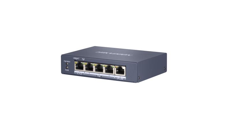 DS-3E0505HP-E  - Hikvision 4 Port Gigabit Unmanaged POE Switch