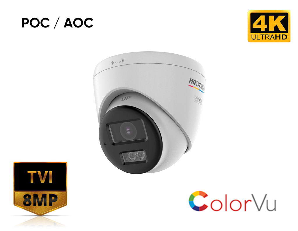 DS-2CE72UF3T-LSYE(2.8mm) - Hikvision 4K Smart Hybrid Light ColorVu Fixed Turret Camera