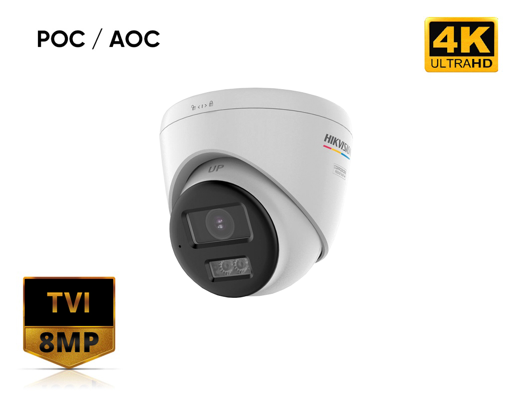 DS-2CE72UF3T-LSYE(2.8mm) - Hikvision 4K Smart Hybrid Light ColorVu Fixed Turret Camera