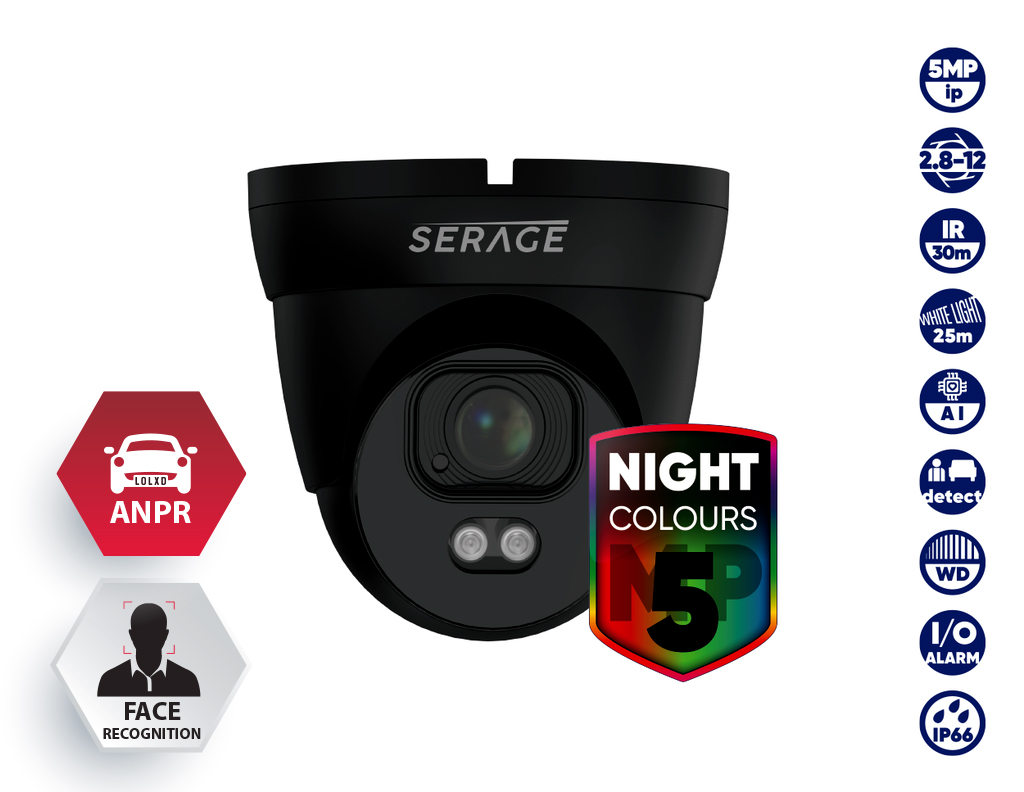 SRDNC5VFAIB - Serage 5MP 2.8-12mm Motorised Dome Camera