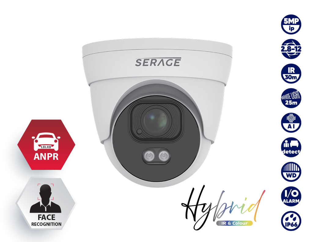 SRPDNC5VFAIW - Serage 5MP 2.8-12mm Motorised Premium Dome Camera