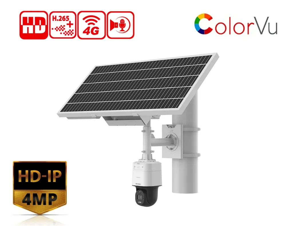 DS-2XS3Q47G1-LDH/4G/C18S40-4MM - Hikvision 4MP ColorVu Solar-powered Security PT Camera Setup