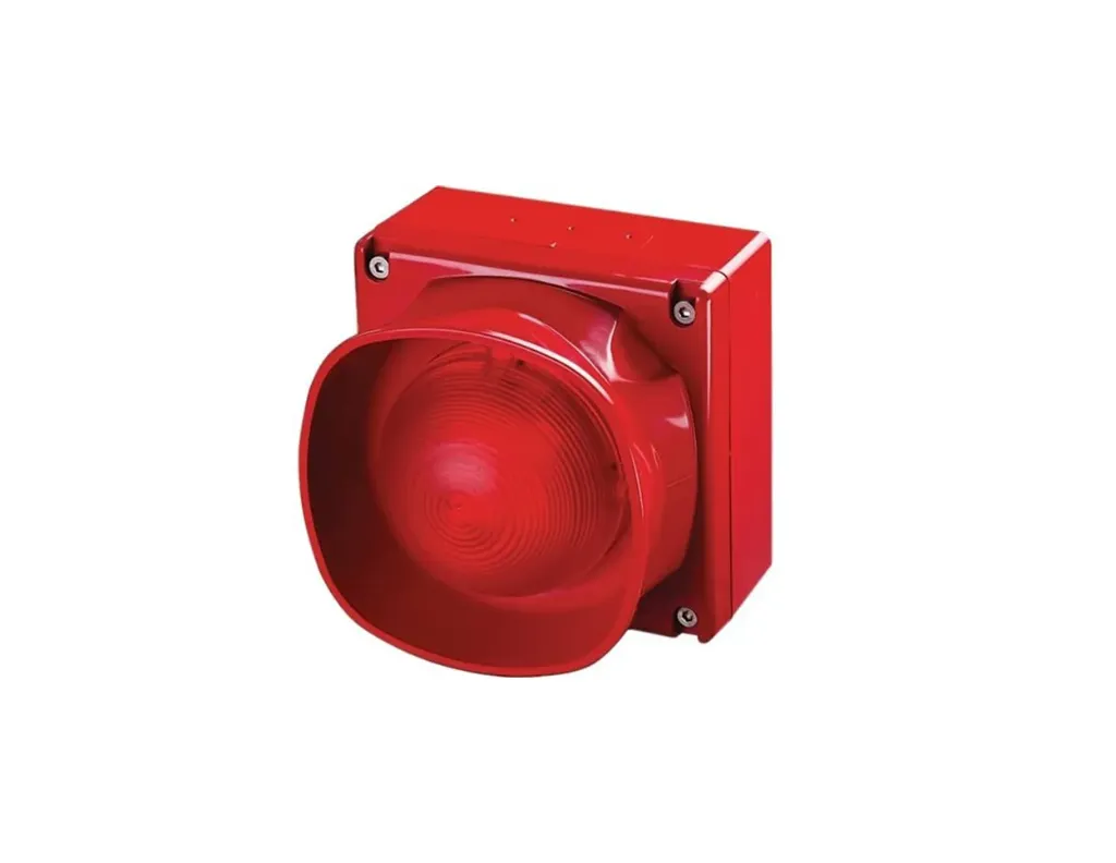 55000-298APO - Apollo XP95 Series Isolating Open-Area Multi-Tone Sounder Beacon 100dB A, Outdoor Use, Red Flash and Red Body
