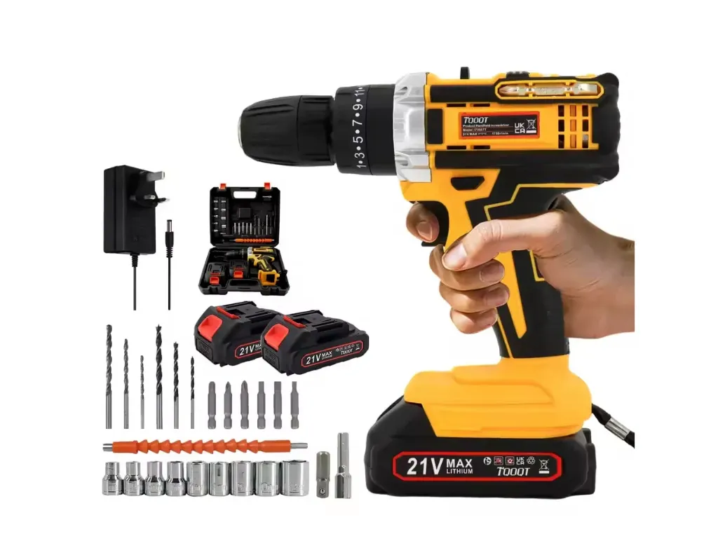 GTDRILL/COR - 21V Cordless Drill & Screwdriver Set with 2 Batteries