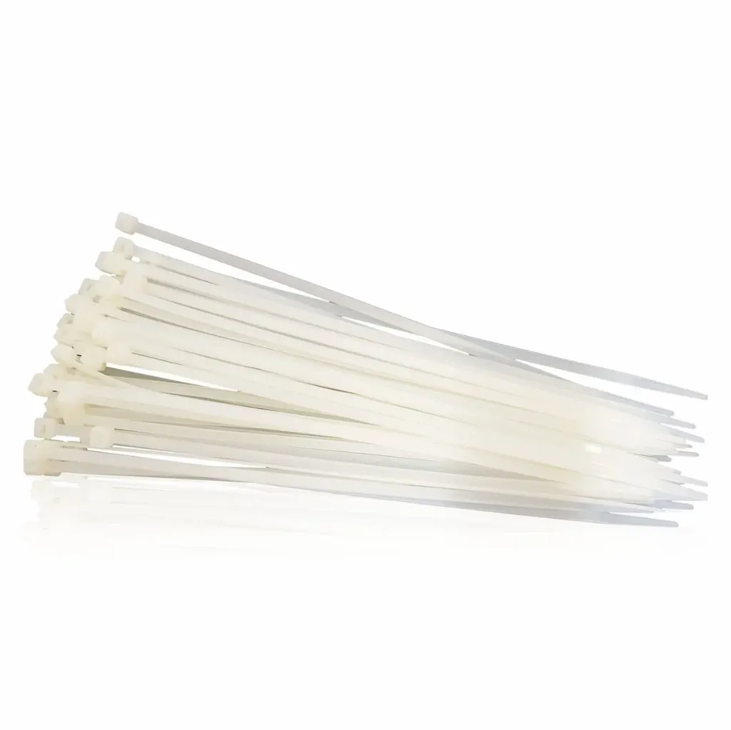 CableTie-4.8x200W - Plastic Cable Ties 100PCS/BAG, SIZE  4.8*200MM White