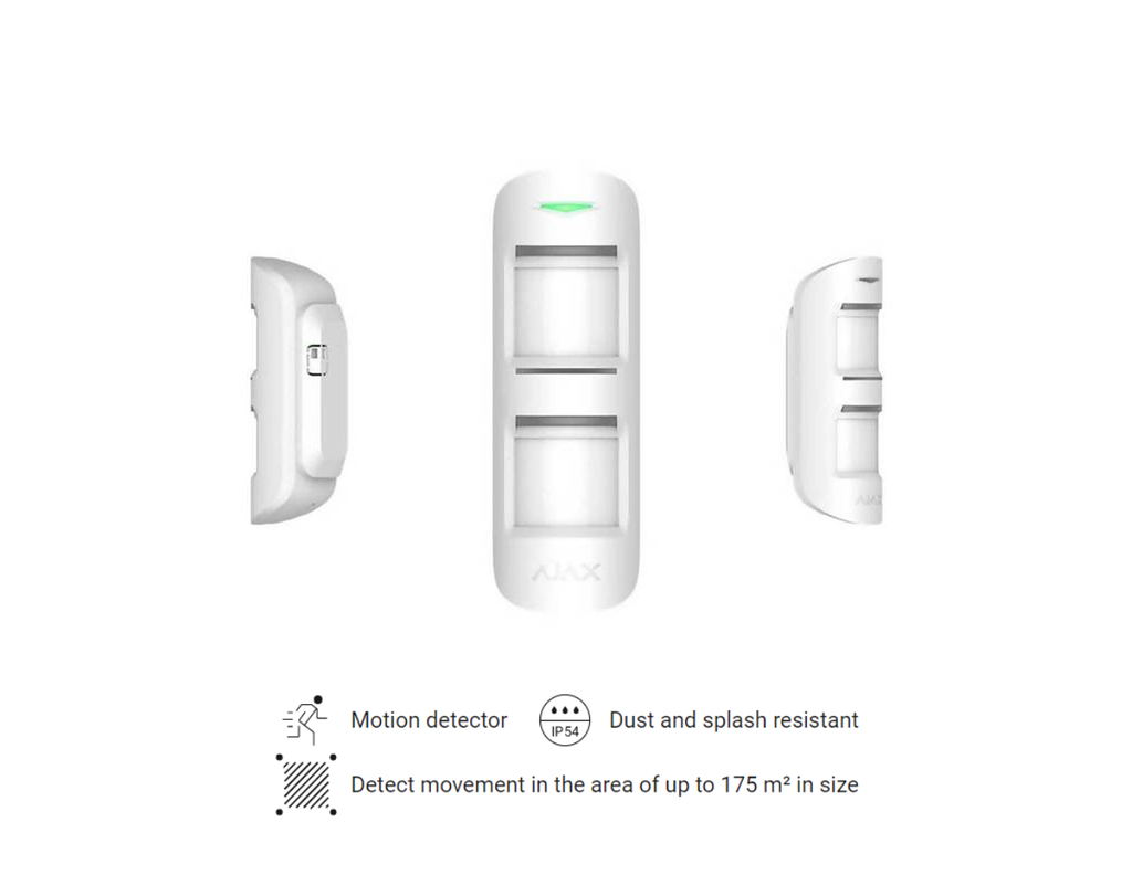 38197.33.WH1 - Ajax White MotionProtect Outdoor Sensor